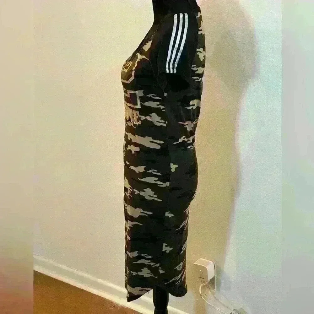 Love “82 NYC LOVE” Camo Jersey Dress - Picture 2 of 5